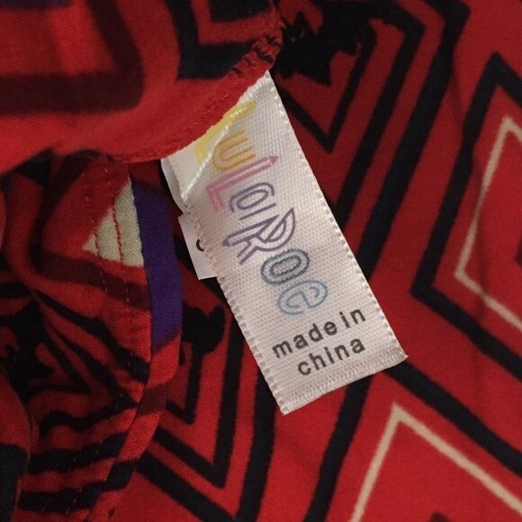 NWT LulaRoe OS Leggings Halloween Red black Argyle diamond Bats Witchy Holiday - Picture 2 of 2